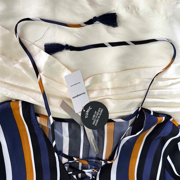 NEW PHOTOS! TUNIC, VERTICAL STRIPE, COLOUR: MOCHA BISQUE, SIZE 4X, LONG SLEEVES, - Picture 4 of 16